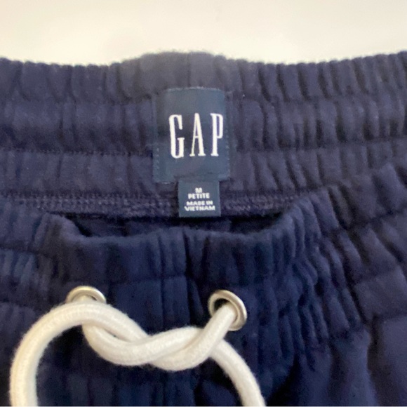 GAP Vintage Soft Knit Joggers Navy Cream Drawstring - Picture 6 of 16